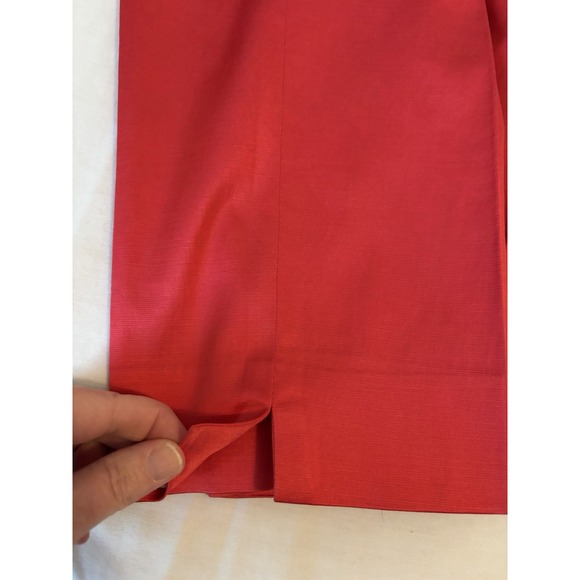 Ann Taylor Size 8 Fuchsia Pink Satin Ankle Pants Festive Colorful Smart Spring - Picture 9 of 10